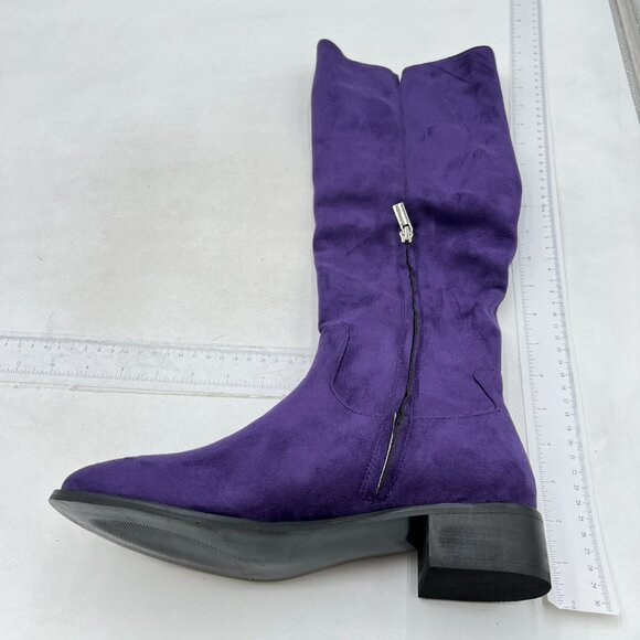 Elegant Purple Heeled Boots for Women - Picture 2 of 6